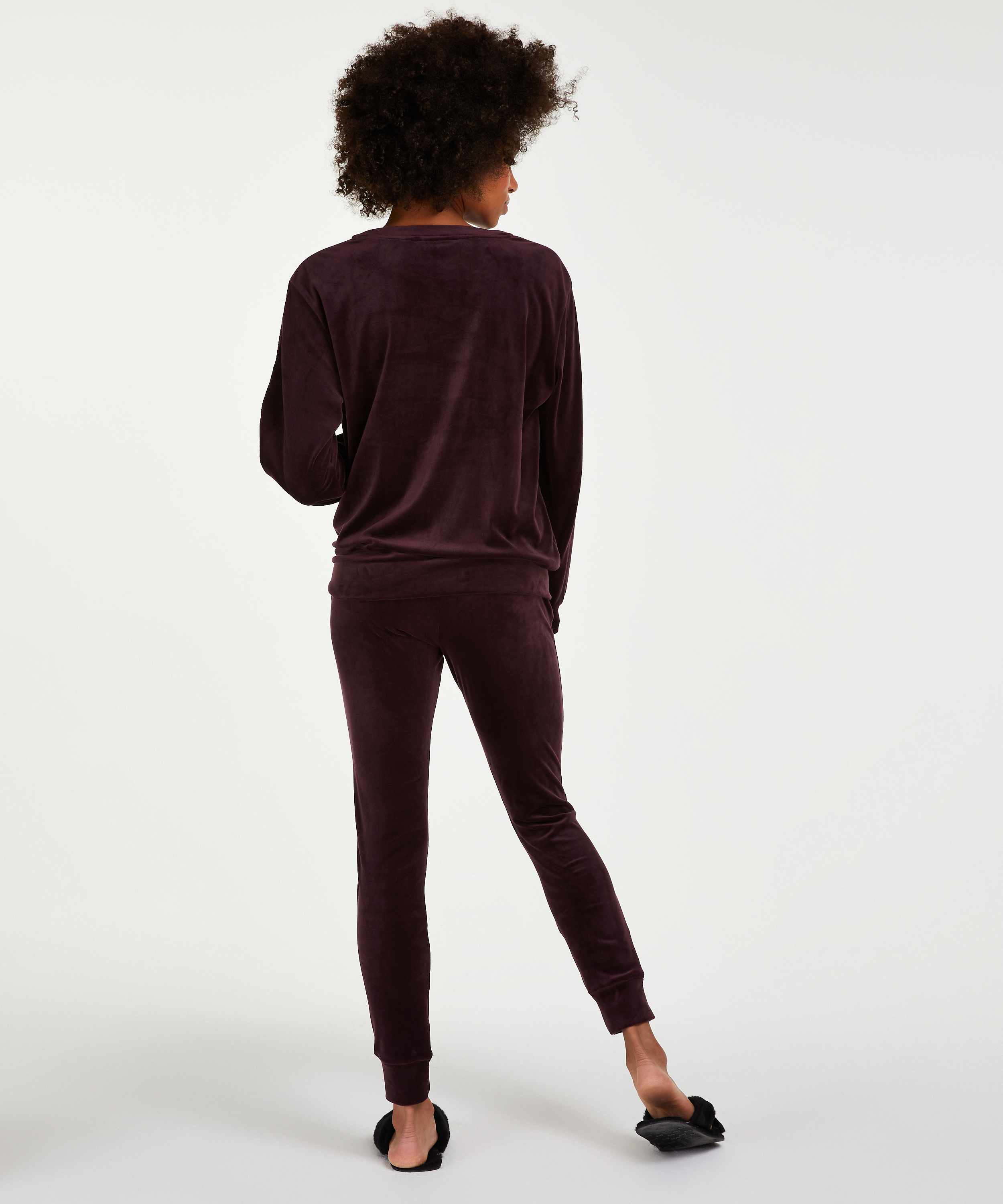 Velvet leggings, Purple, main