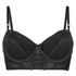 Valentina Padded Longline Underwired Bra, Black