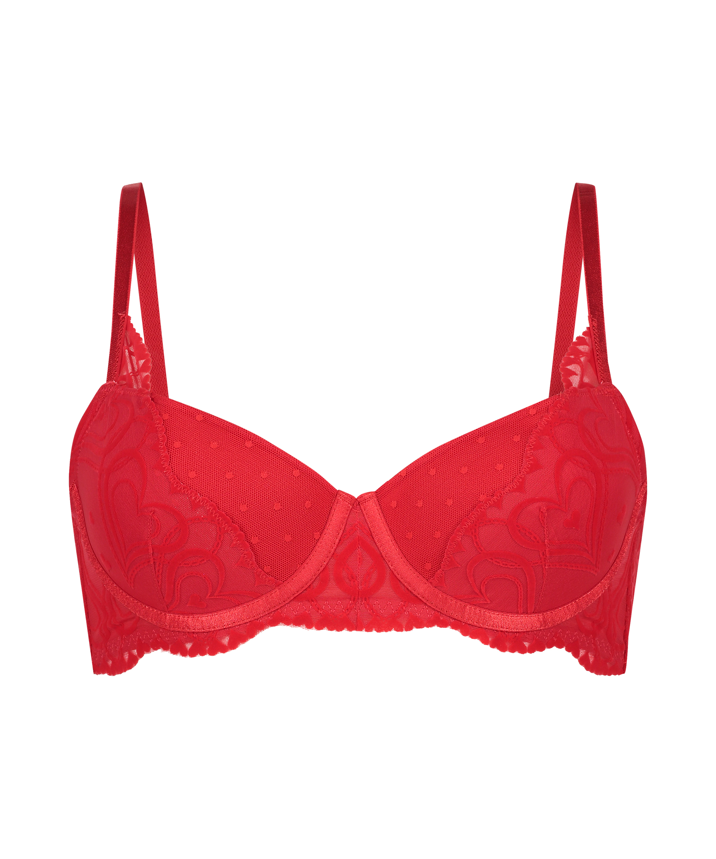 Pippa Padded Underwired Bra, Red, main