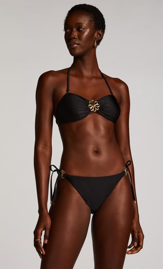 Yucatan Bandeau Bikini Top, Black