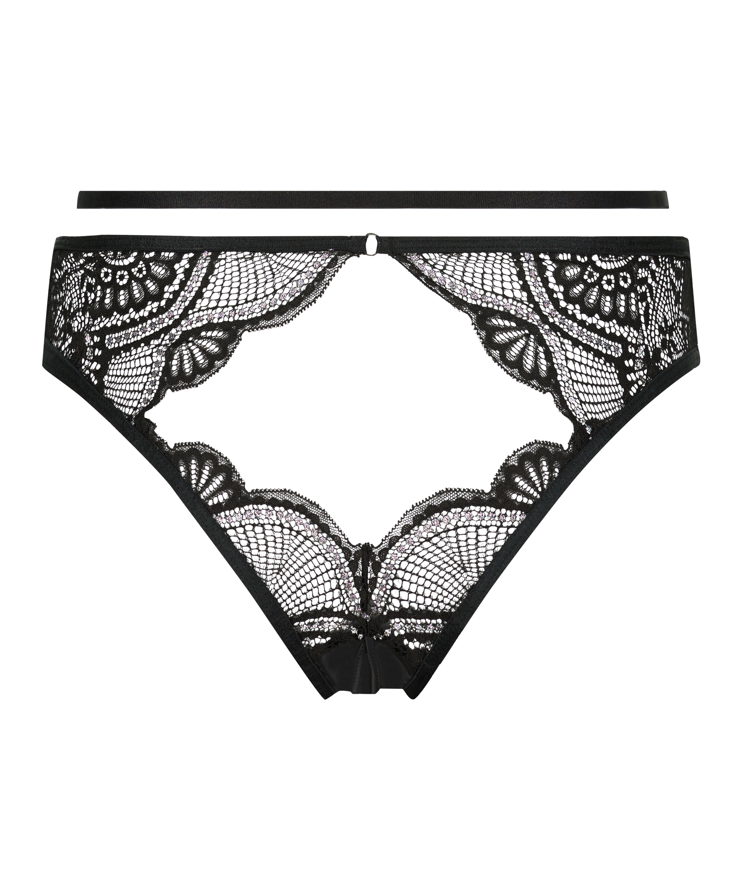 Lyra Open Crotch Brazilian, Black, main