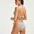 Paisley Brazilian tanga bikini bottoms, White