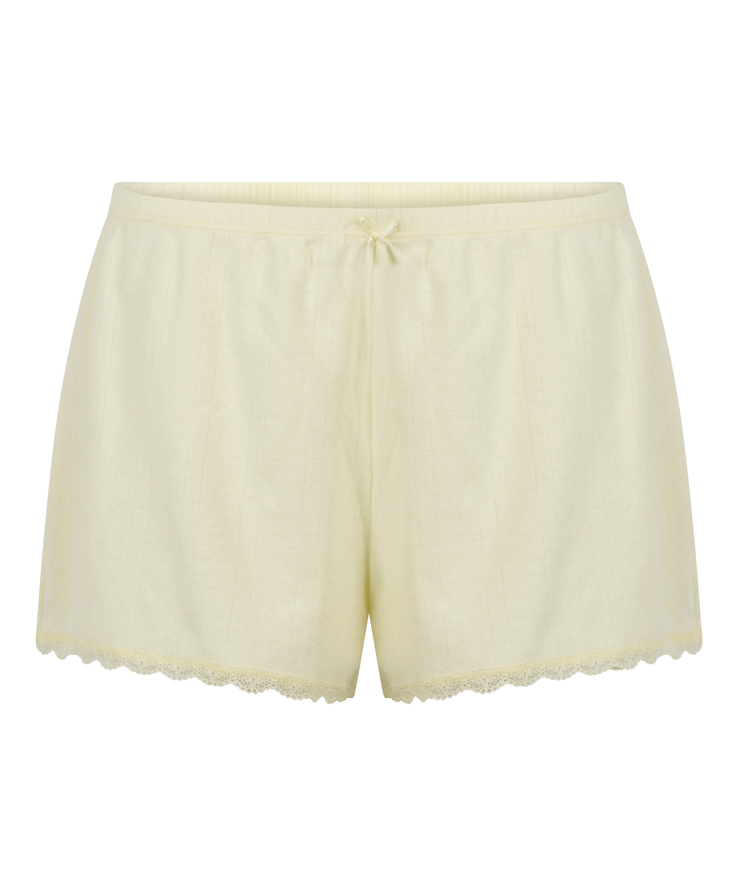 Pointelle Shorts, Yellow, main