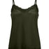 Velours Lace Cami Top, Green