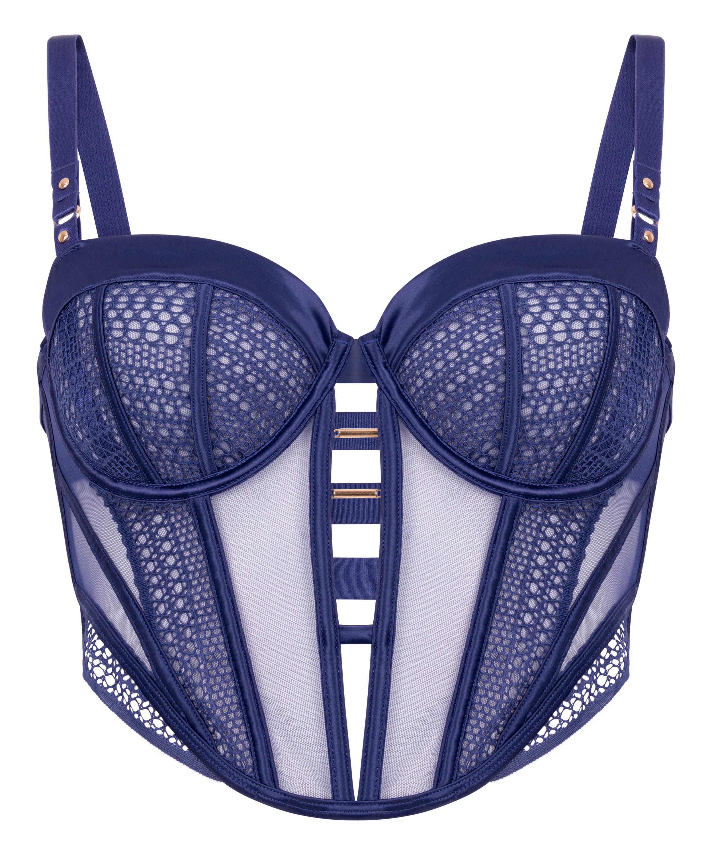 Missy Non-Padded Underwired Longline Bra, Blue