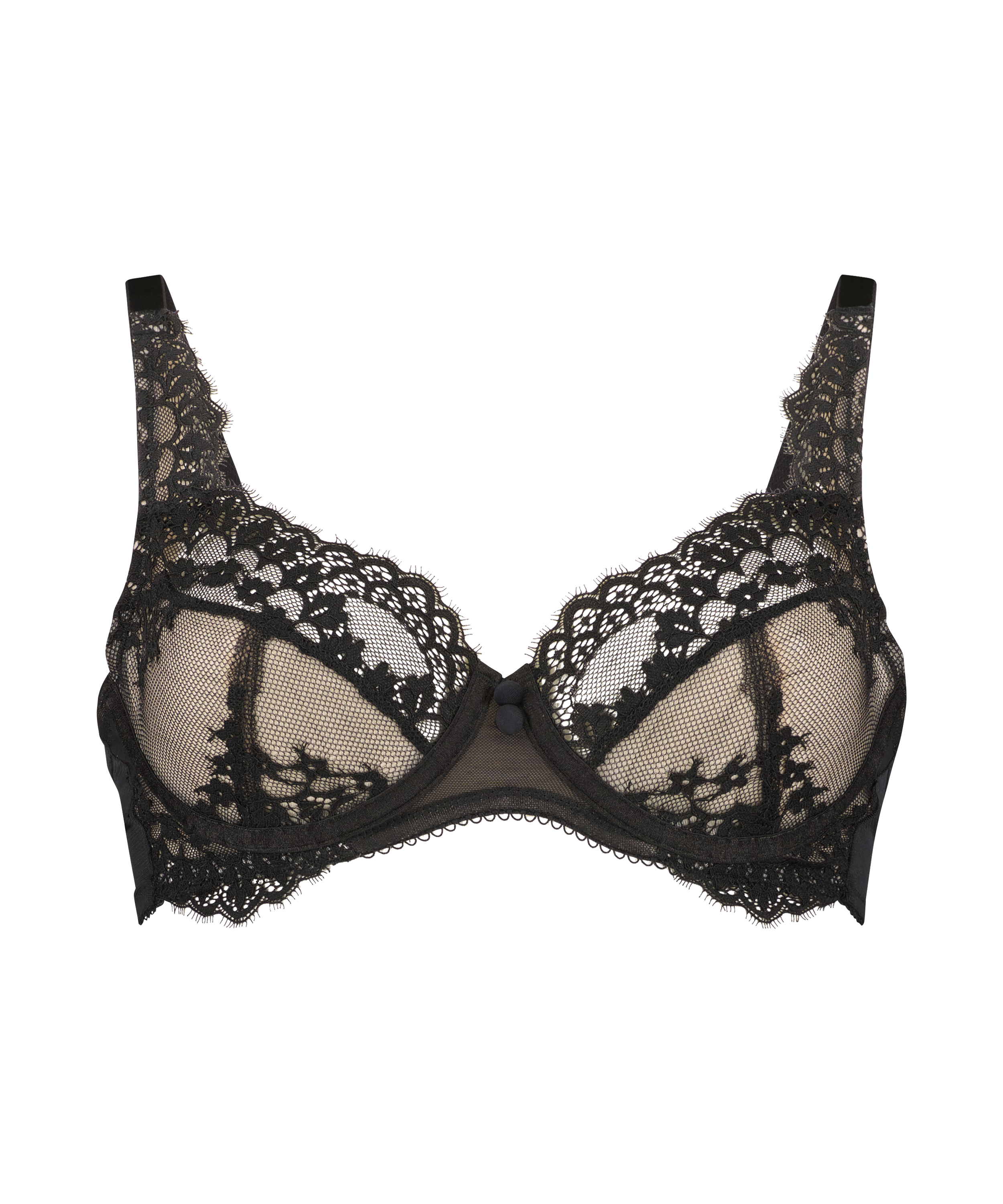 Daisy Non-Padded Underwired Bra, Black, main