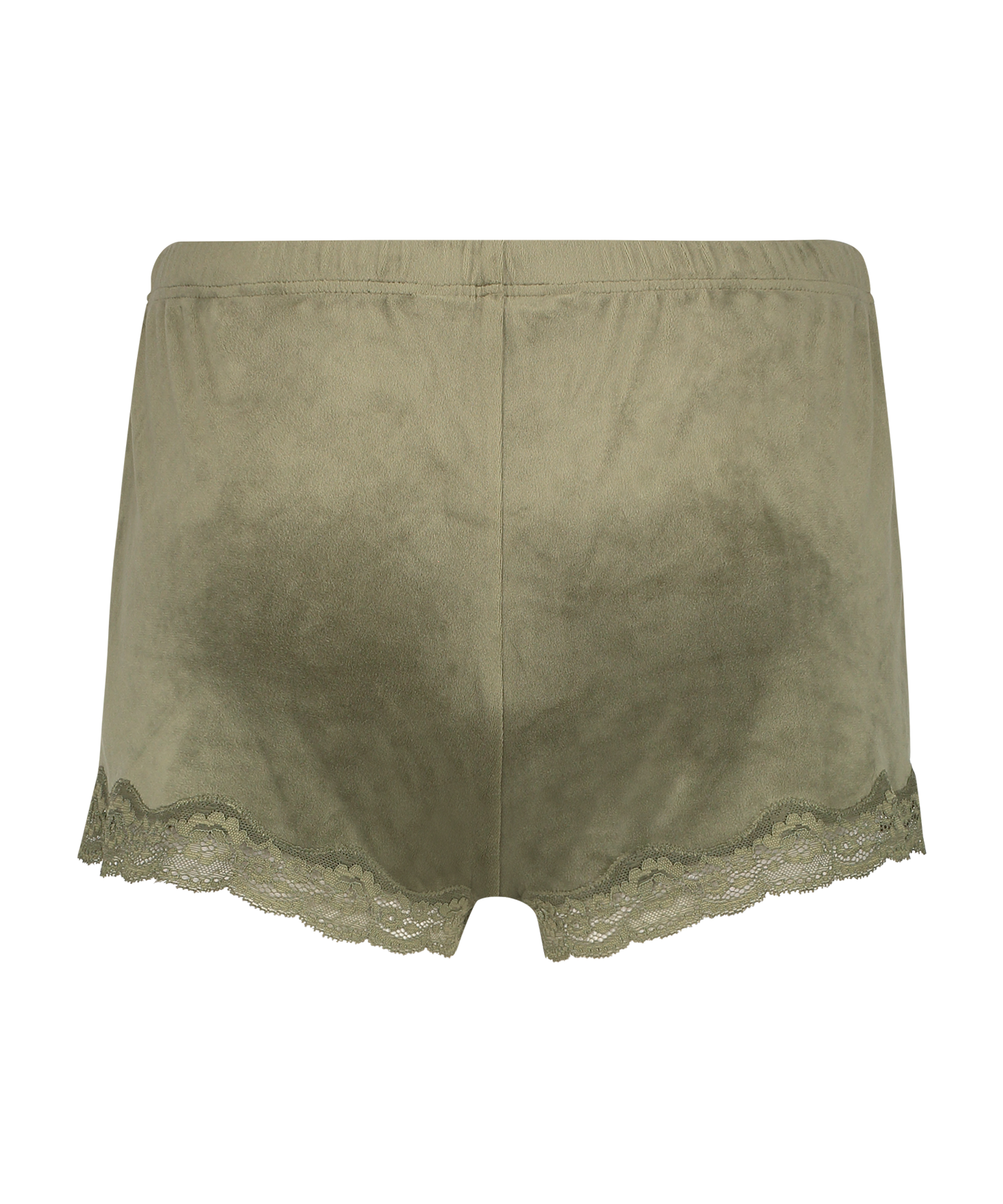 Velvet lace shorts, Green, main