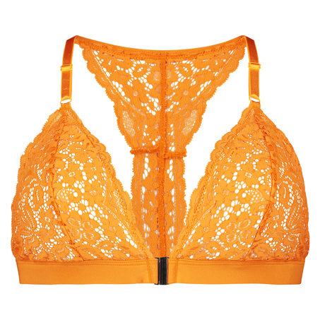Rose Padded Triangle Bralette, Orange