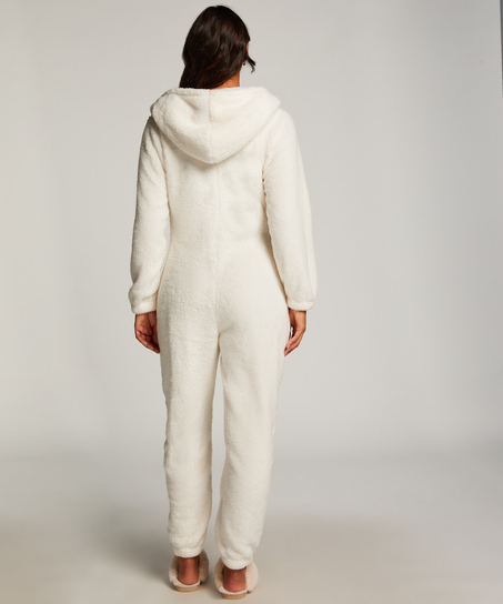 Fleece Onesie, White