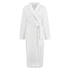 Long Fleece Bathrobe, White
