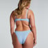 Scallop Non-Padded Underwired Bikini Top, Blue