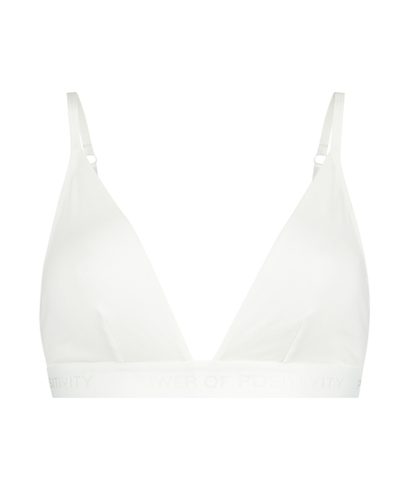 Cutie Triangle Bralette, White