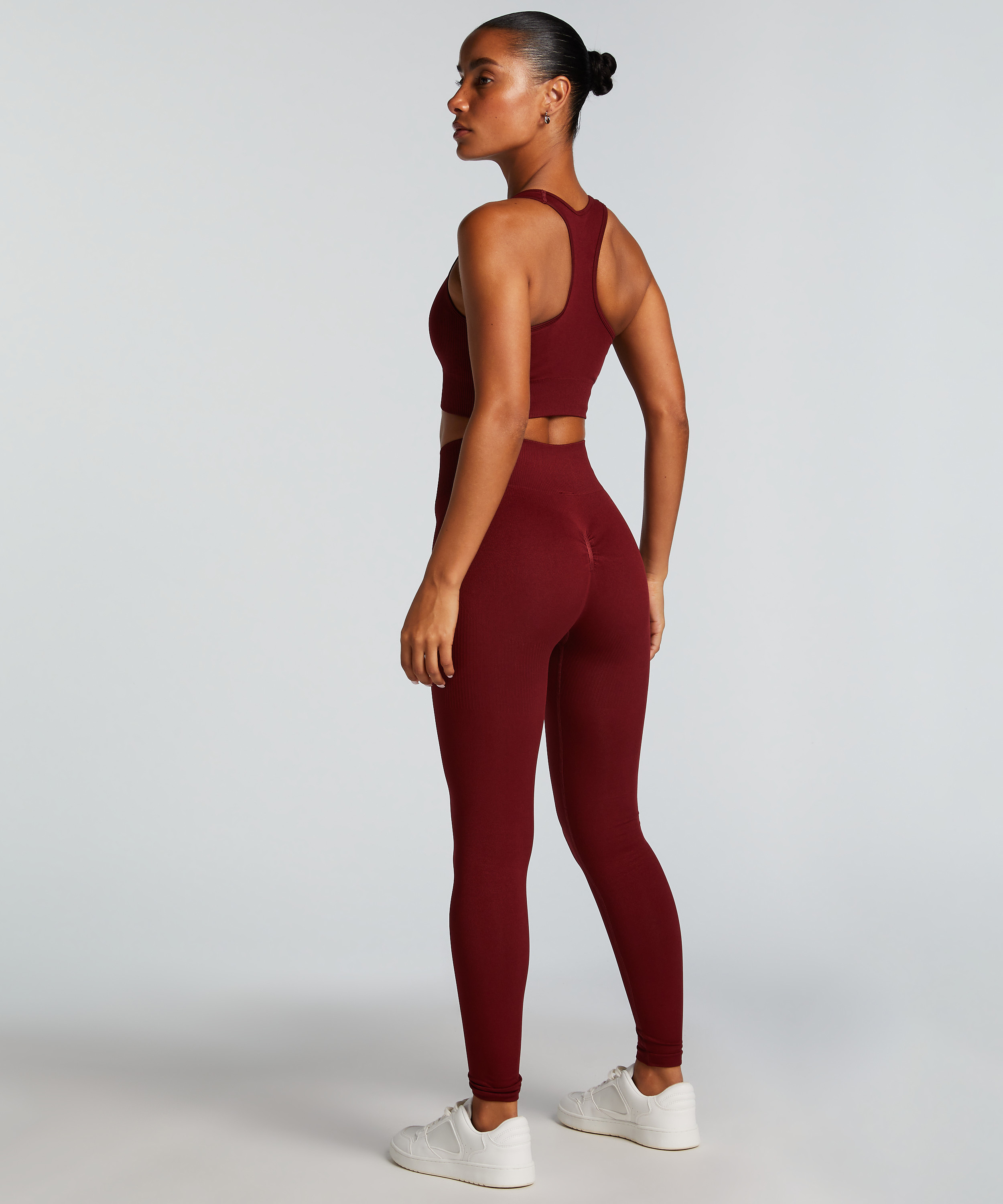HKMX Seamless Sports Bra, Red, main