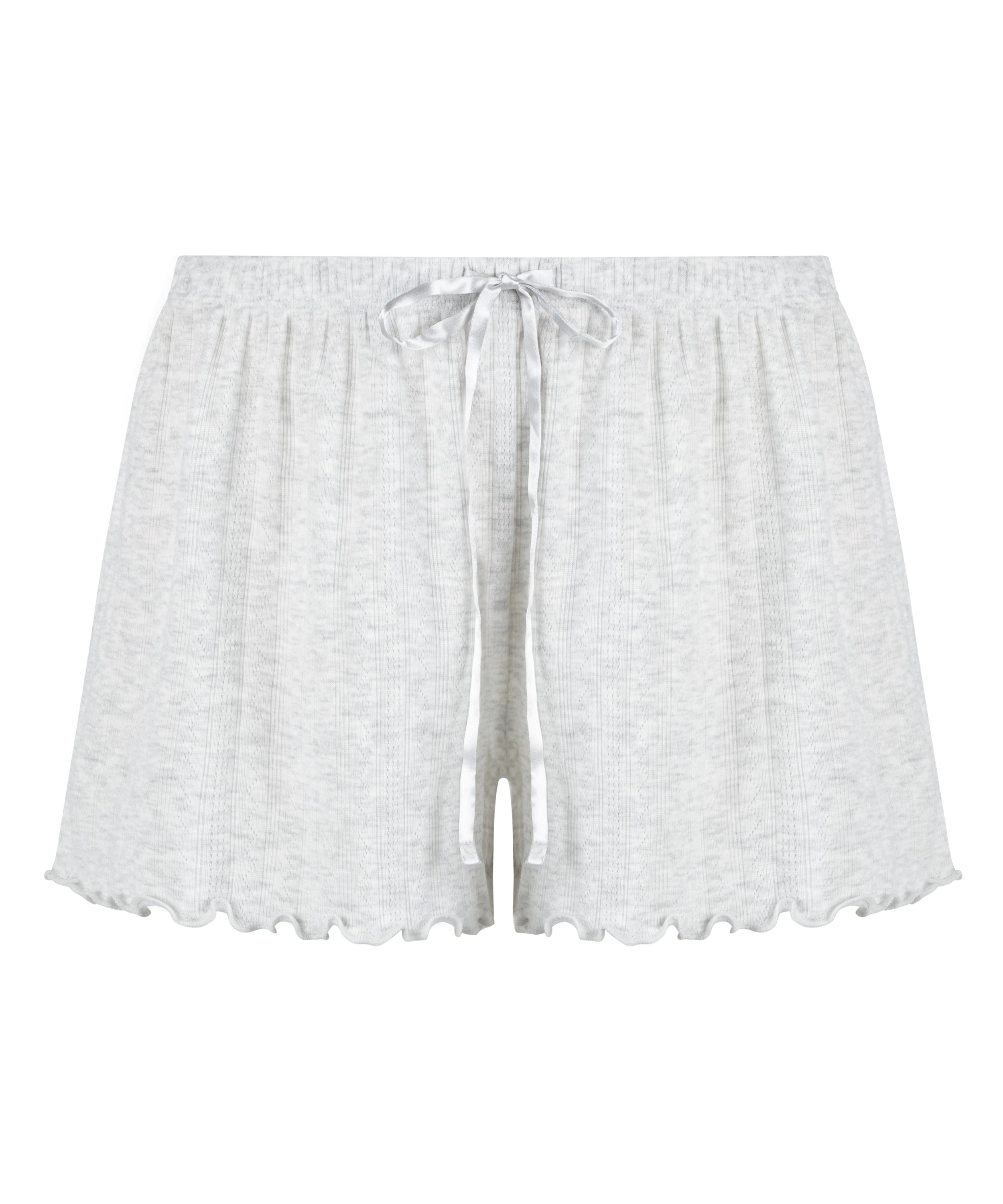 Pointelle Pyjama Shorts, Beige, main