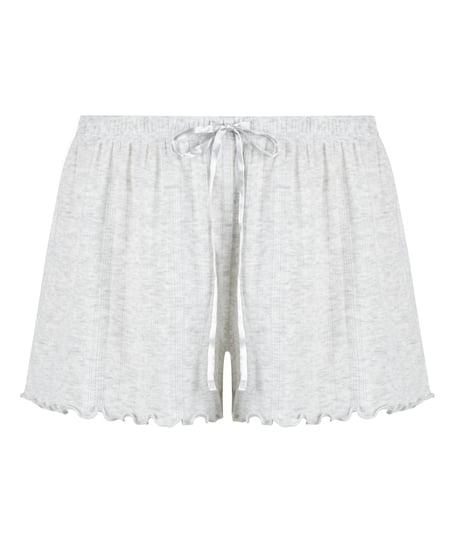 Pointelle Pyjama Shorts, Beige