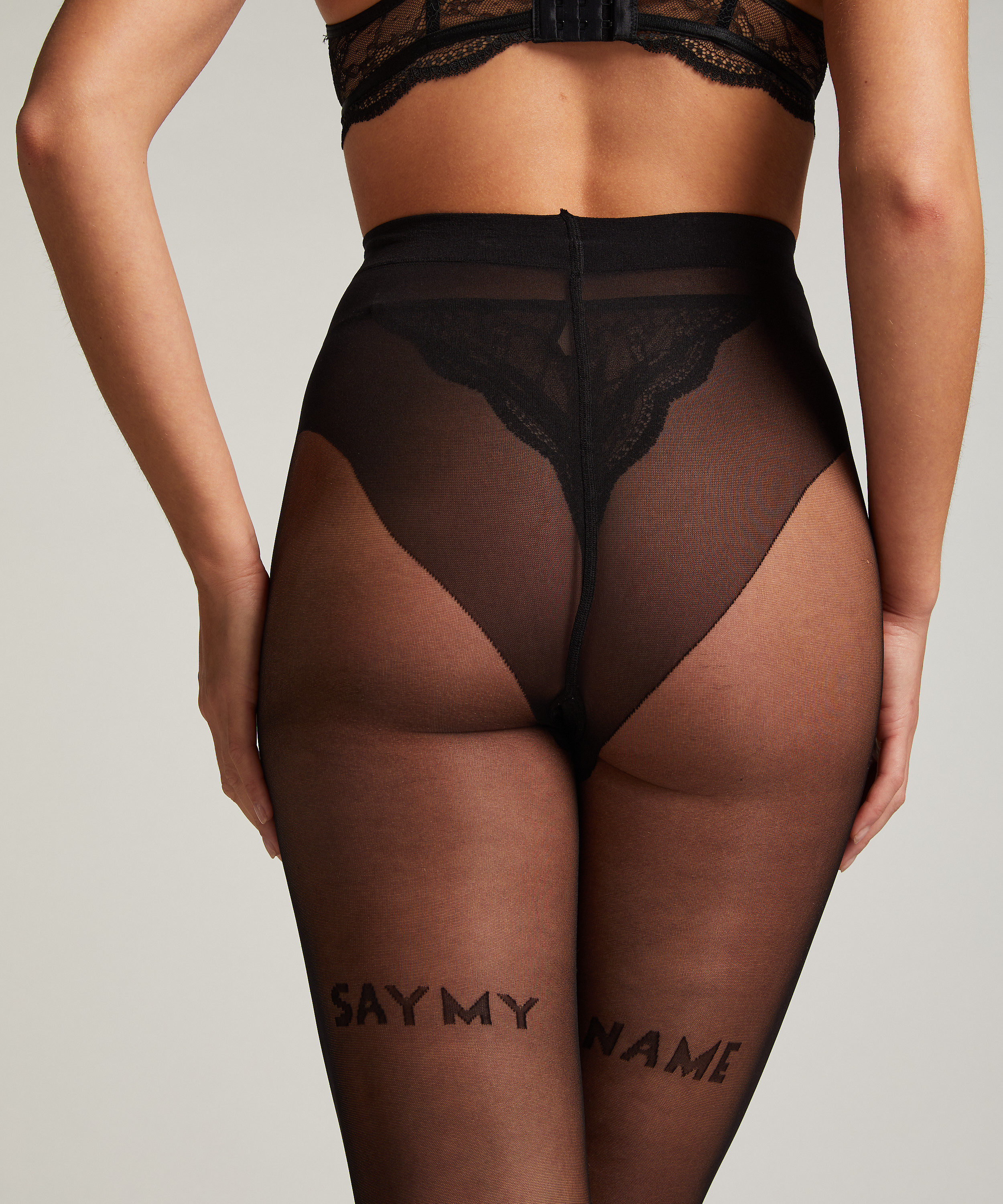 30 Denier Tights Say My Name, Black, main