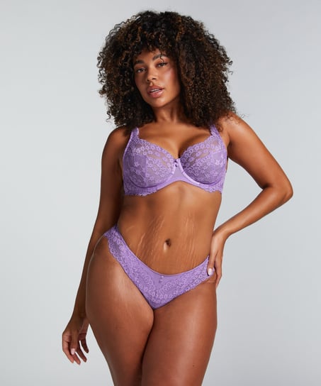 Daisy Non-Padded Underwired Bra, Purple