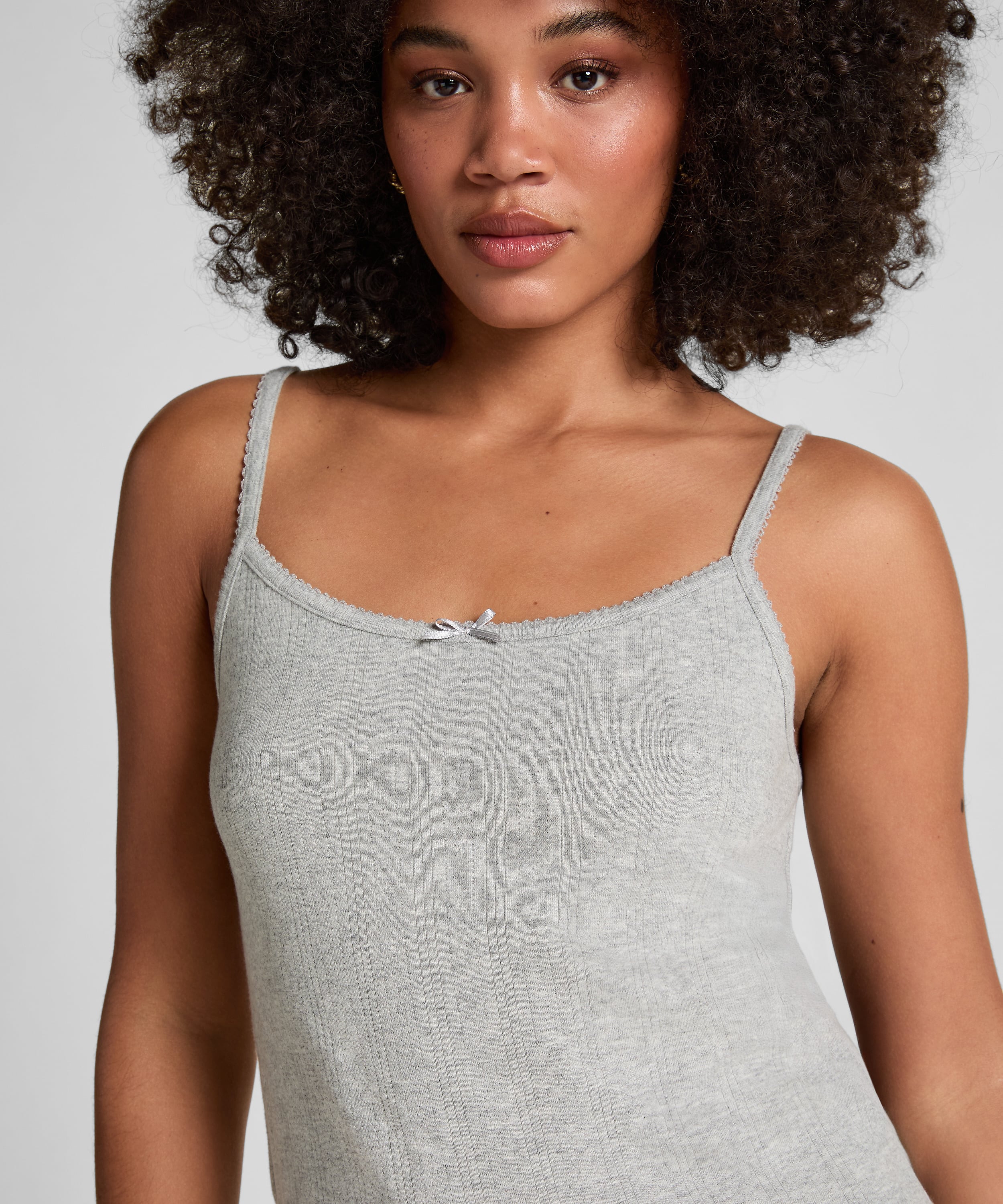 Cami Pointelle, Gray, main