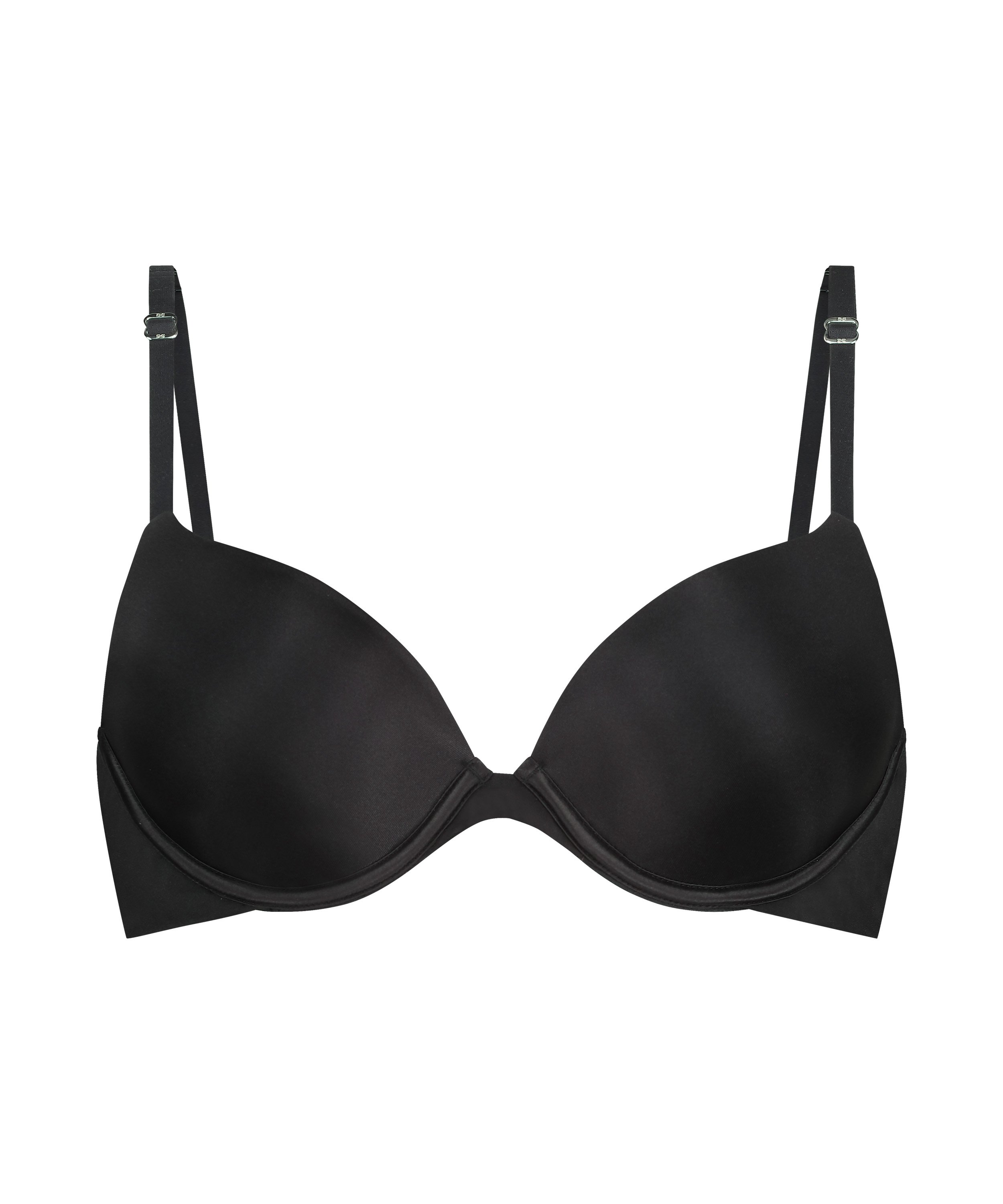 Transparent Back Multiway Padded Underwired Bra, Black, main