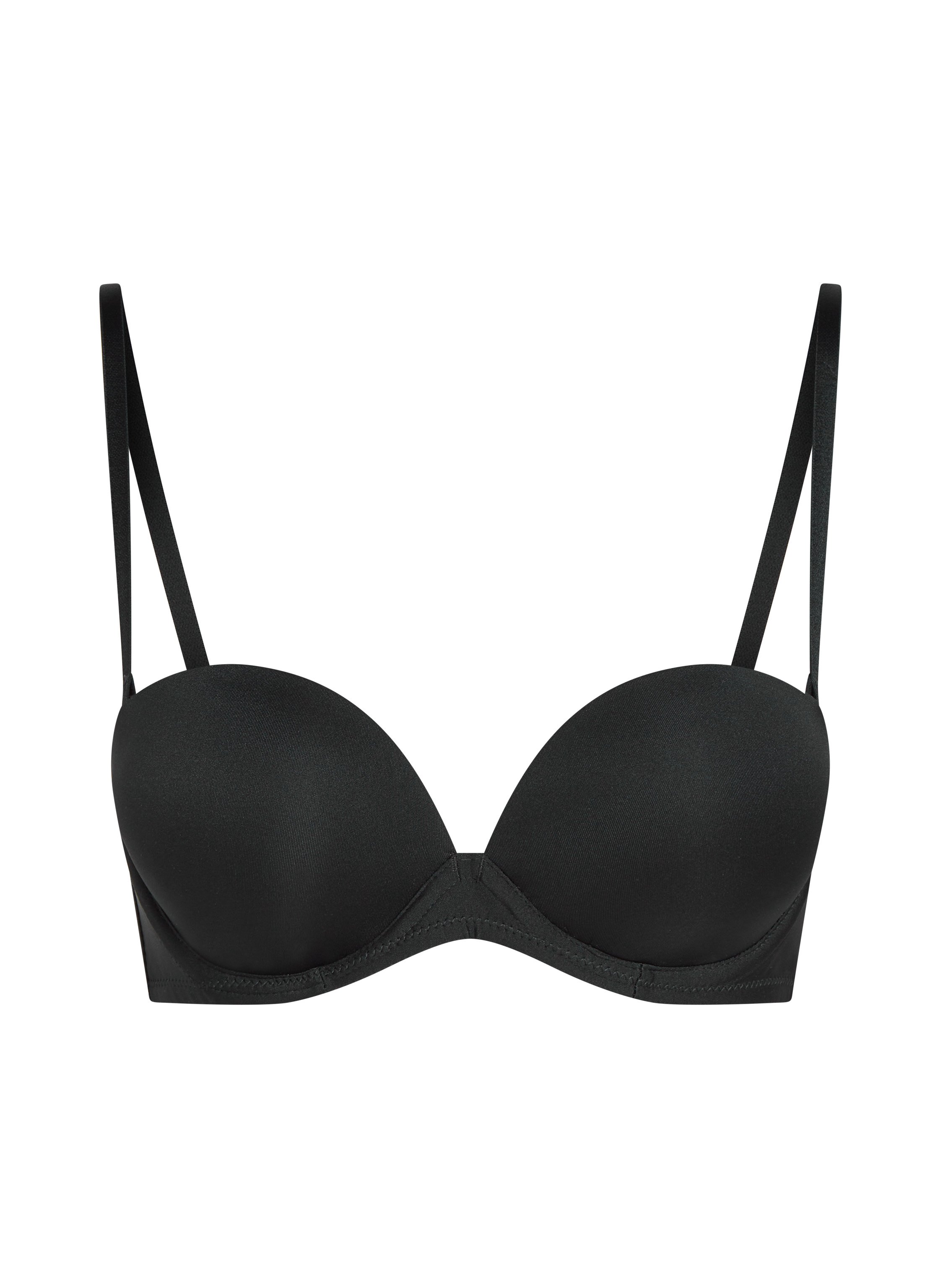 Padded Underwired Strapless Maximizer Bra, Black, main