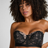 Lou Padded Underwired Longline Bra, Black