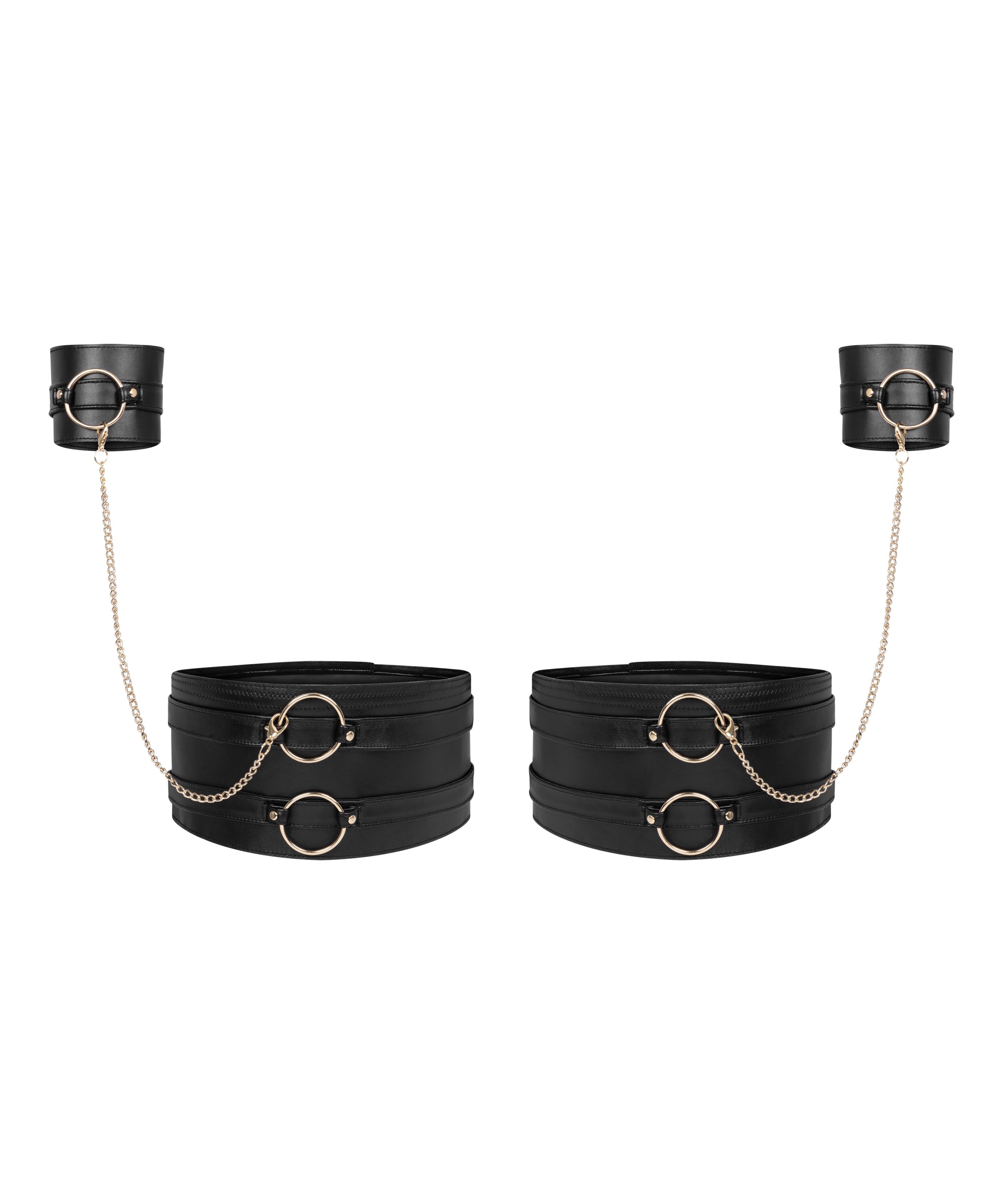 Legcuffs and Handcuffs, Black, main