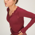 super soft Lace V-Neck shirt with Cashmere, Red