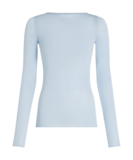super soft Boatneck shirt with Cashmere, Blue