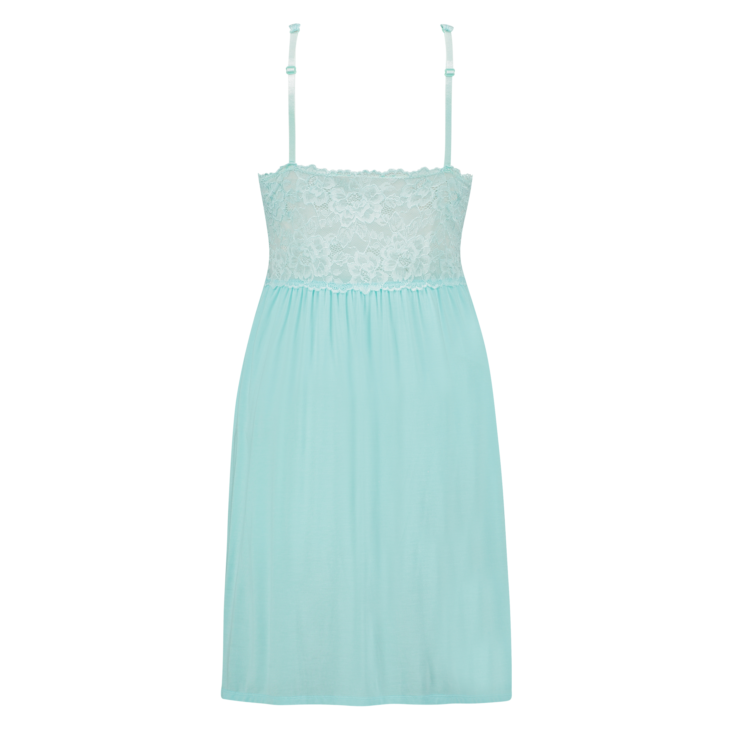 Modal Lace Slip Dress, Blue, main