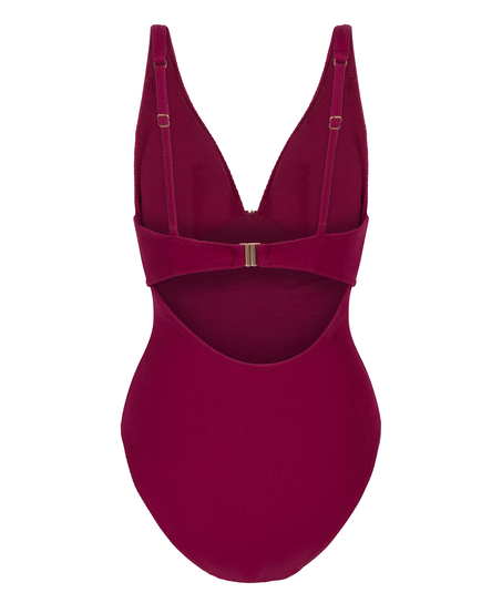 Crinkle Ring Bathingsuit, Red