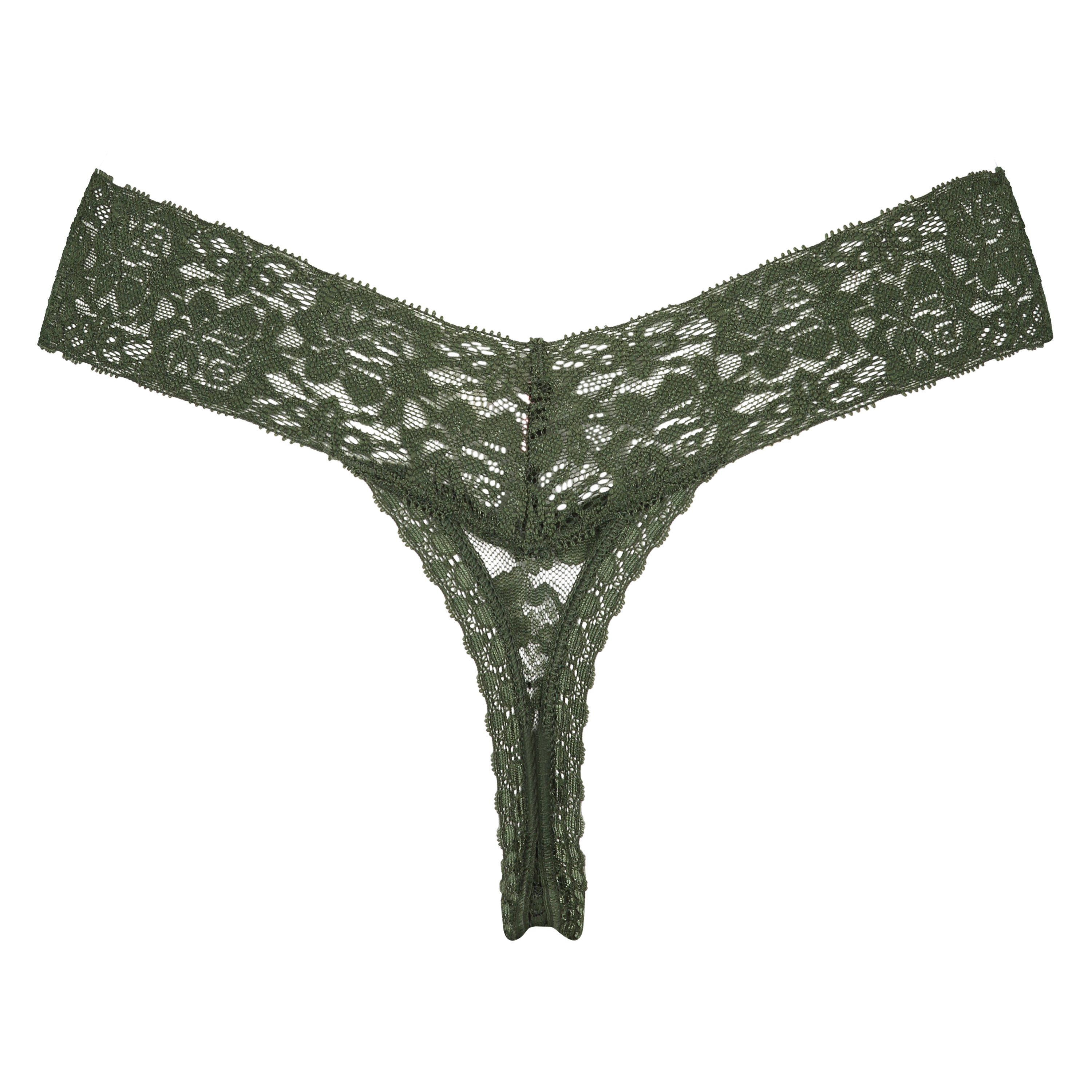 Floral Lace Thong, Green, main