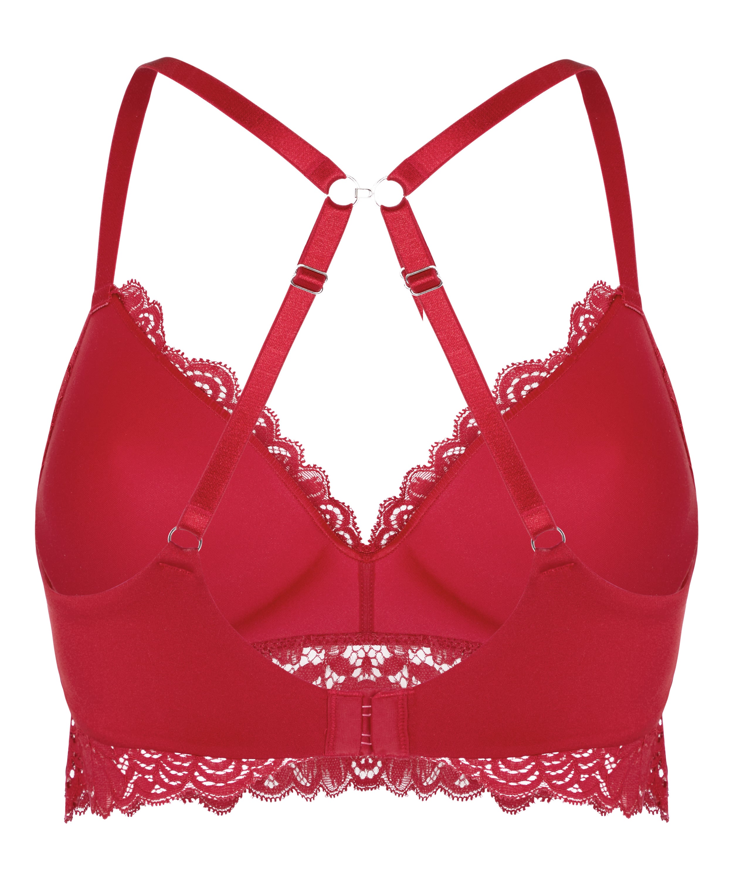 Andrea Padded Non-Wired Bra, Red, main