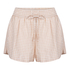 Short Linen Check, White