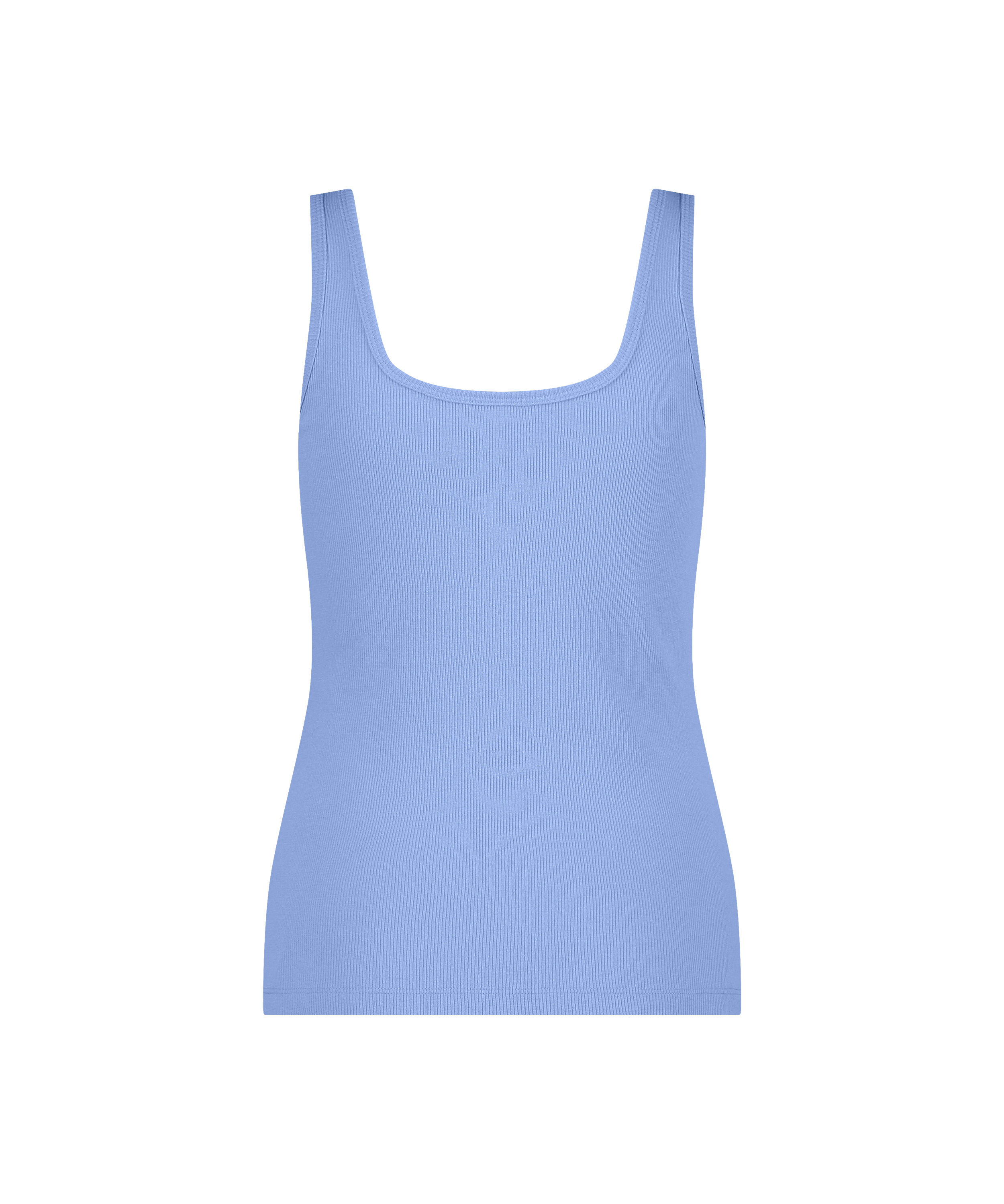 Ribbed Lace Singlet, Blue, main