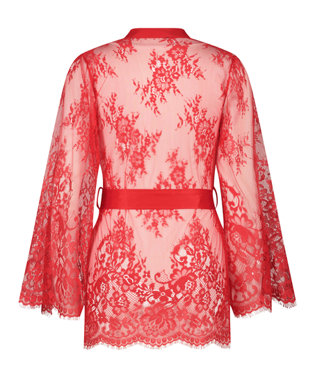 Isabelle Lace Kimono, Red