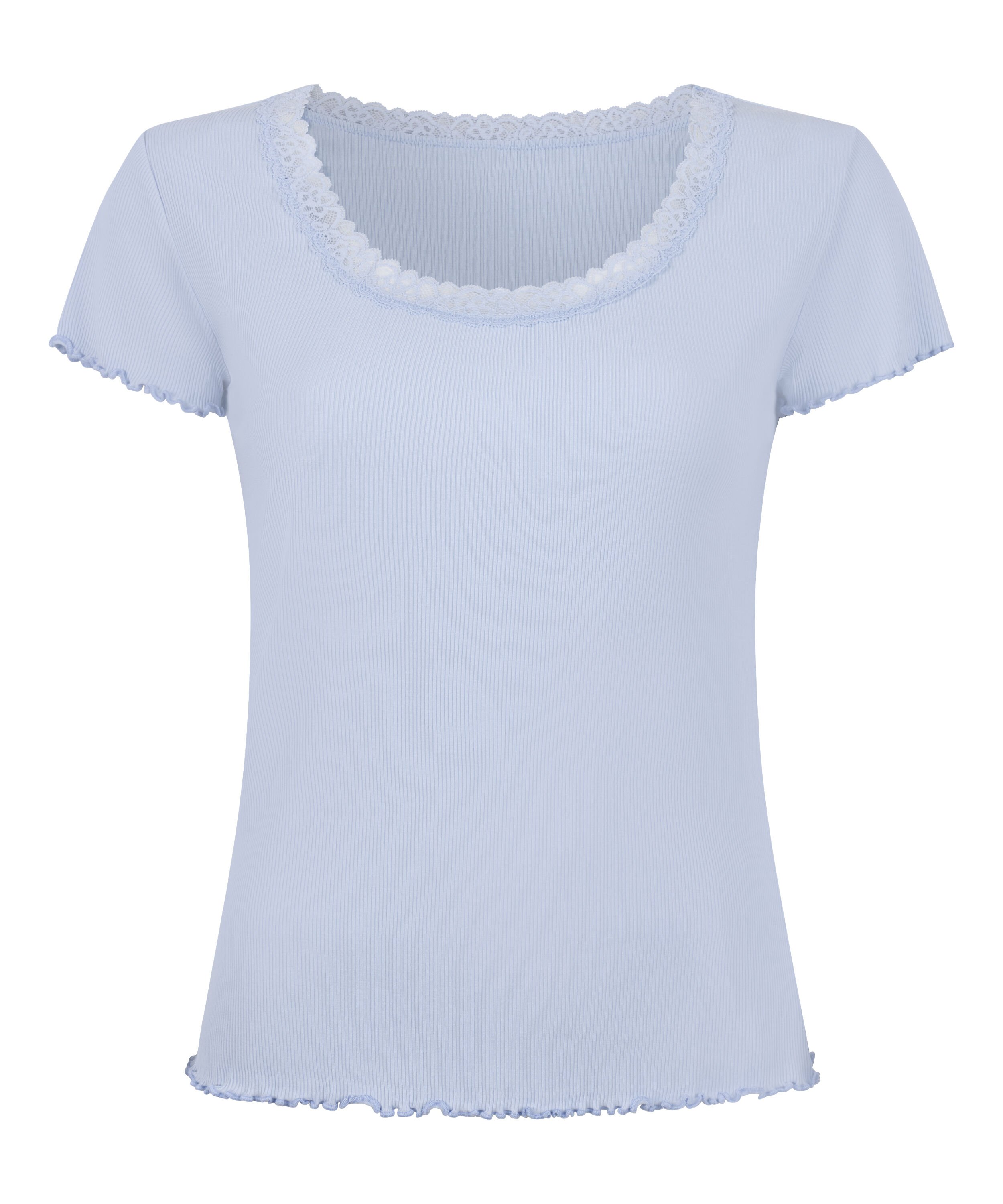 Pyjama Top Jersey Rib, Blue