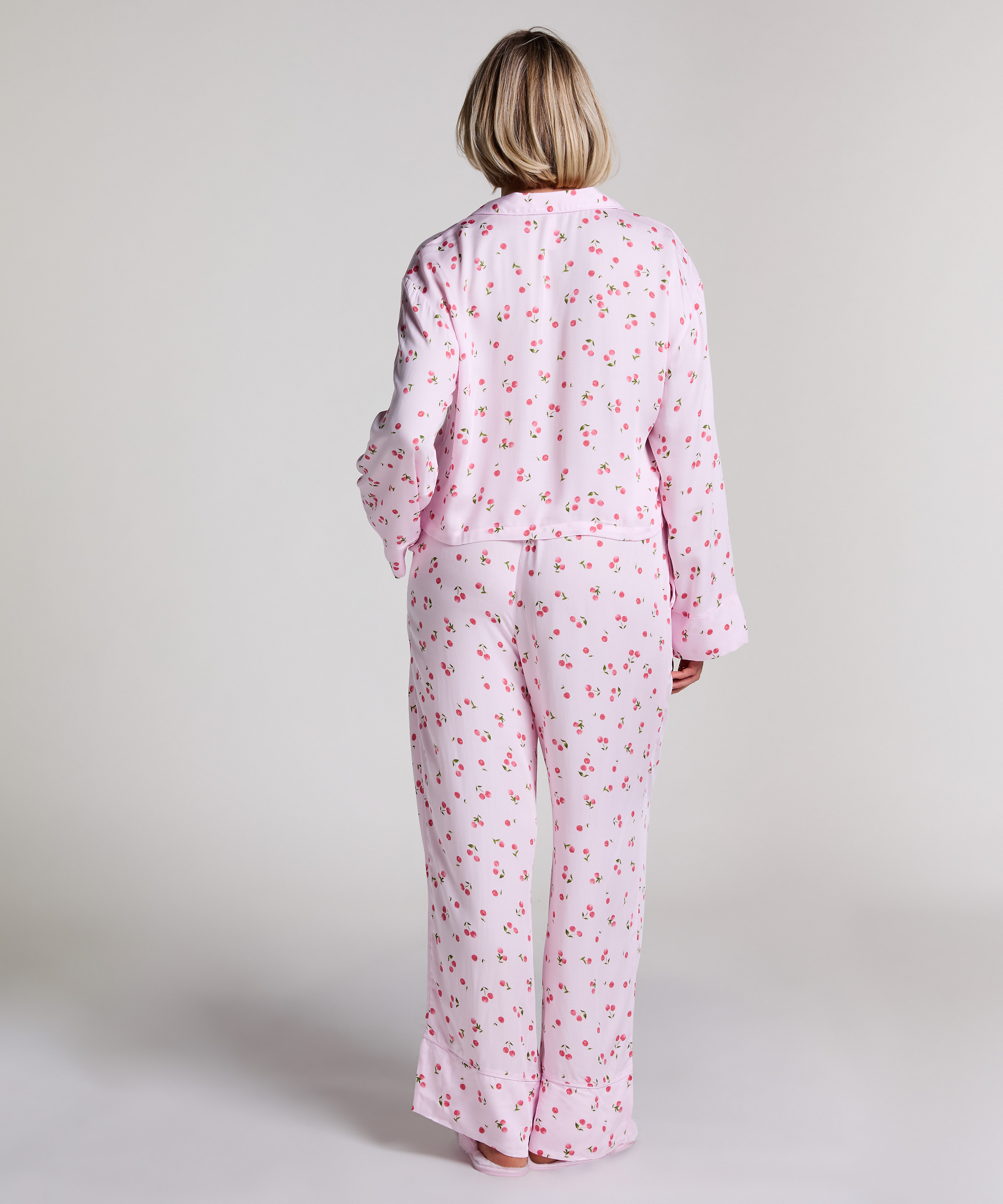 Satin Long-Sleeved Jacket, Pink, main