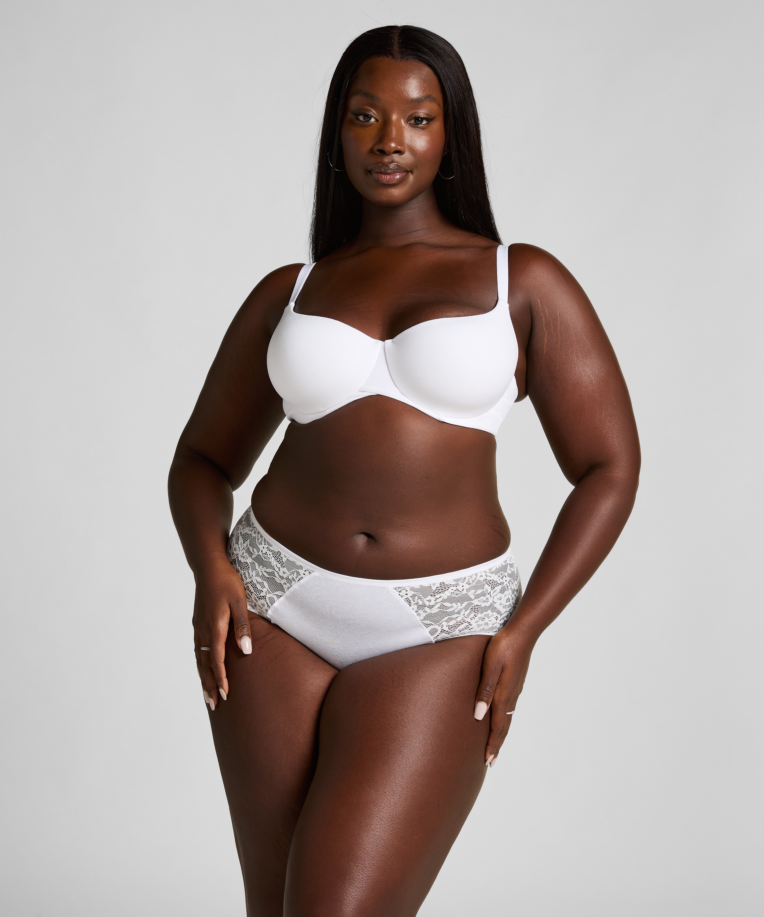 Superslip Midi Lace, White, main