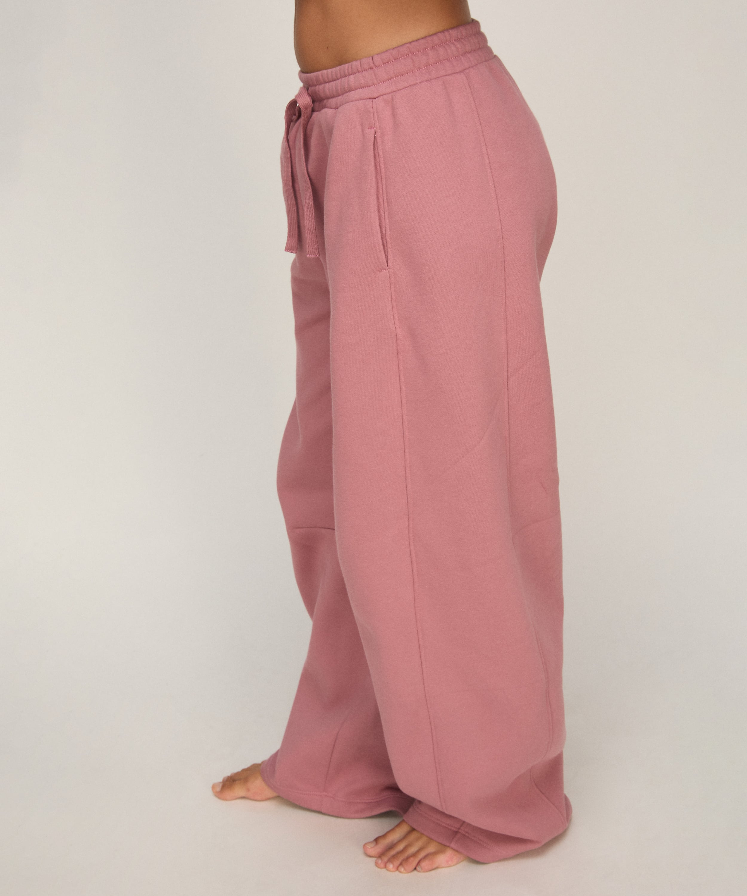 Pant barrel brushed sweat, Pink, main