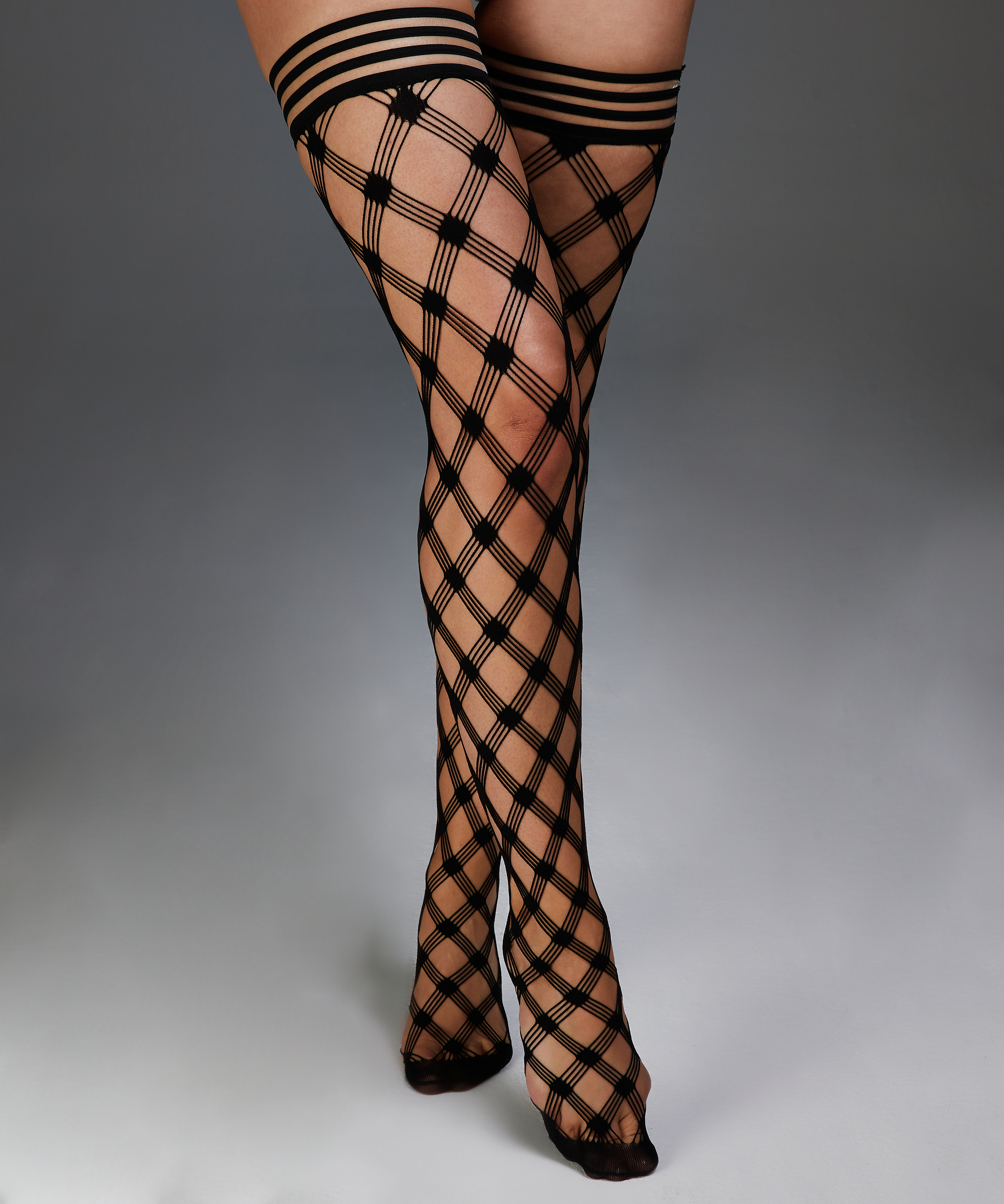 Private Fishnet hold-ups Crystal, Black, main