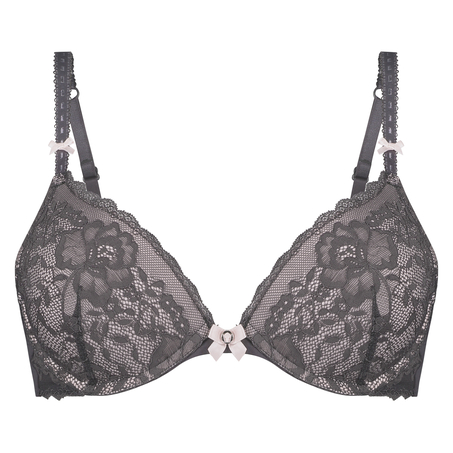 Theresa Padded Underwired Push-Up Bra, Gray