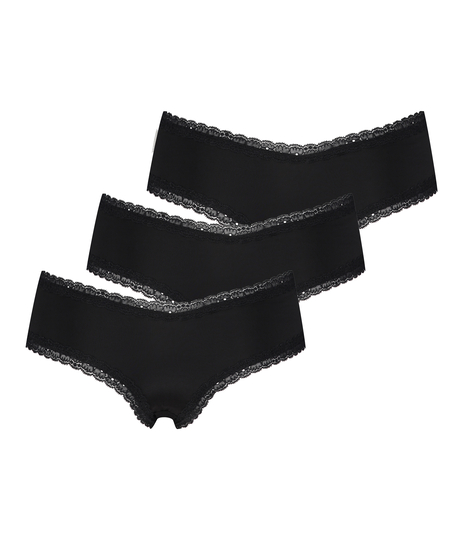 3-Pack London Brazilian, Black