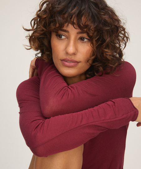 super soft Boatneck shirt with Cashmere, Red