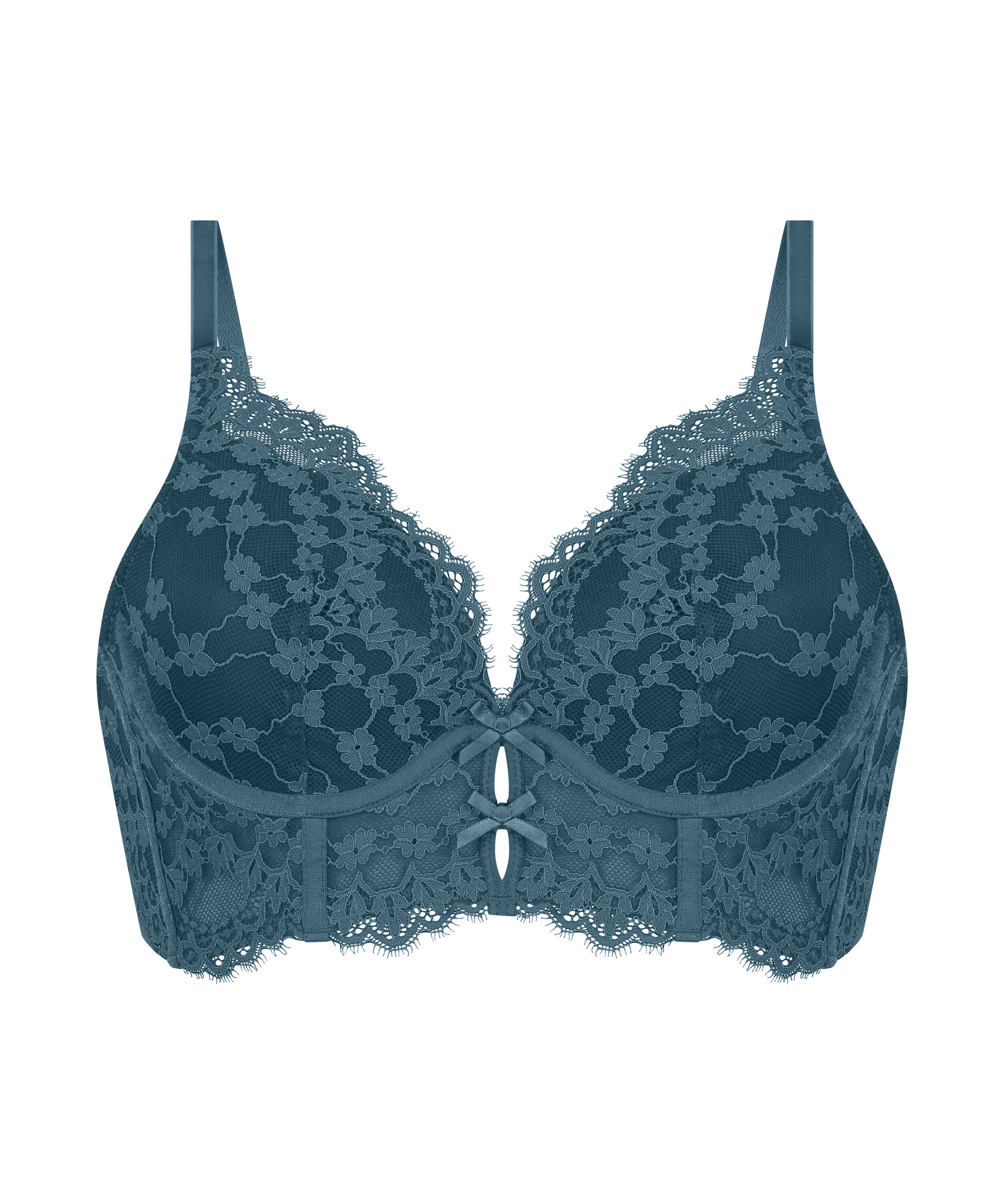 Astrid Padded Underwired Longline Bra, Blue