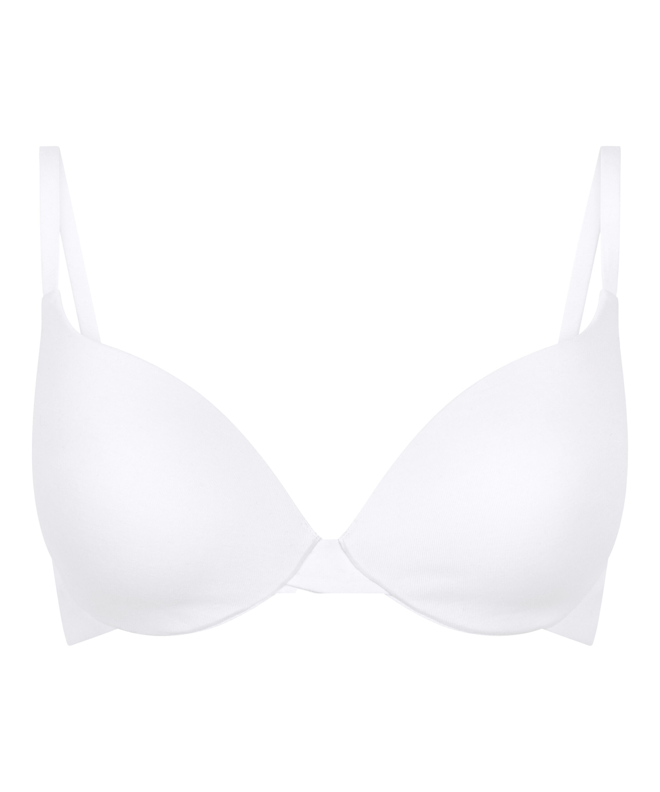 Cotton Padded Underwired Push-Up Bra, White