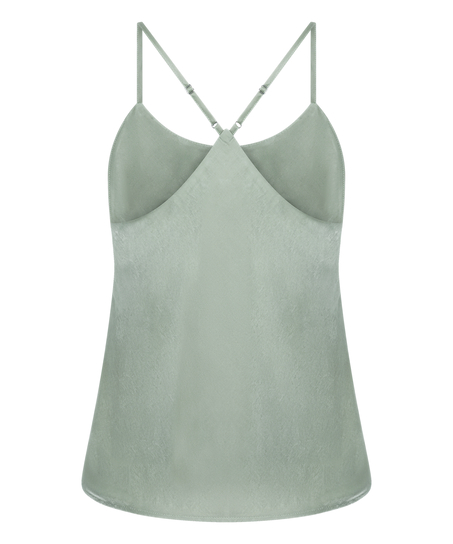 Ayla Satin Cami Top, Green