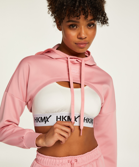 HKMX Cropped Hoodie, Pink