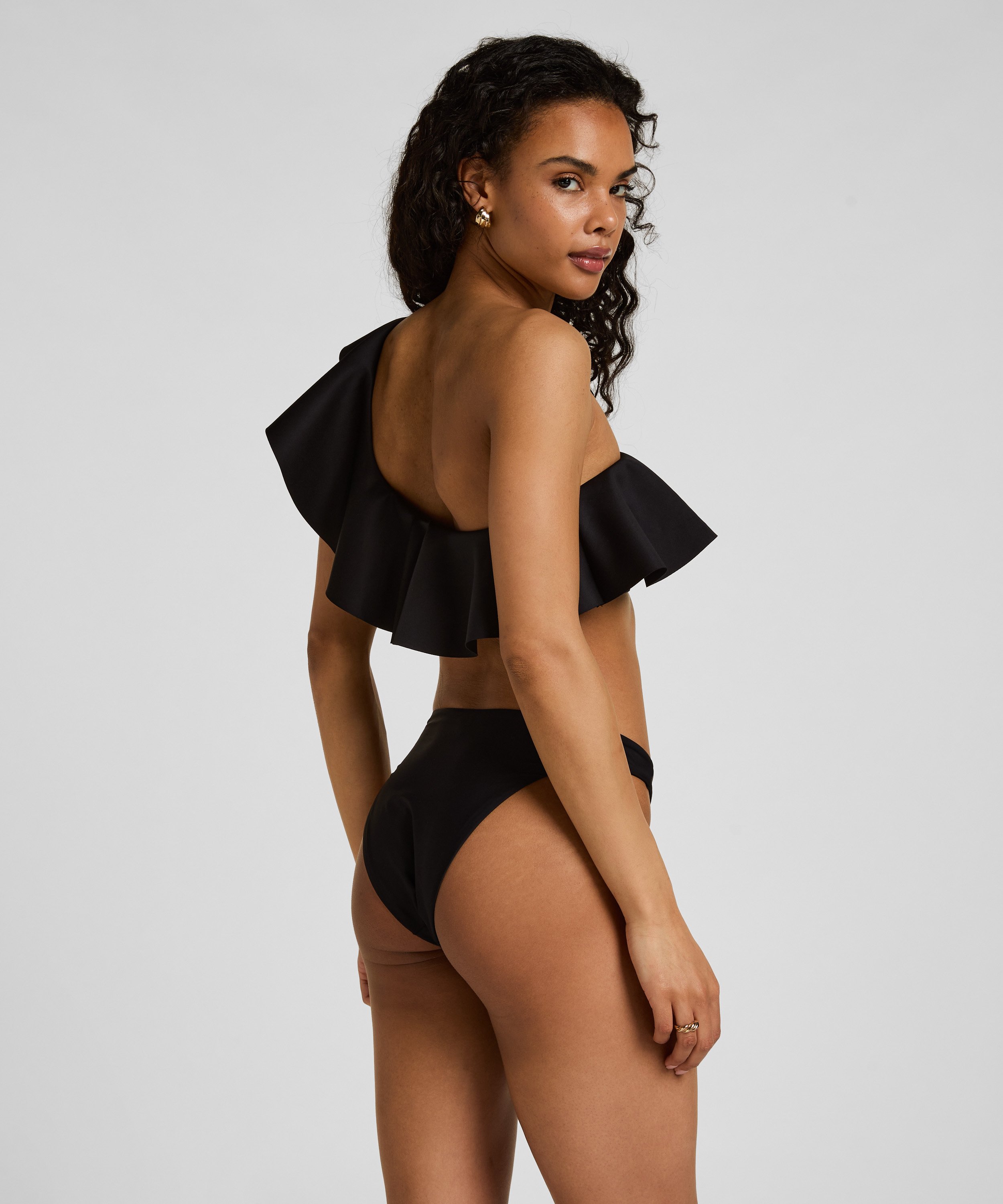 Highleg Bikini Bottom Luxe, Black, main