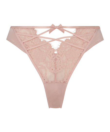 Cheryl High Leg Thong, Pink