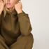 Hoodie brushed sweat, Green